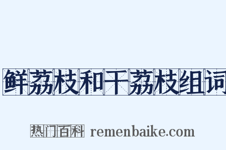 鲜荔枝和干荔枝组词是什么意思的图片